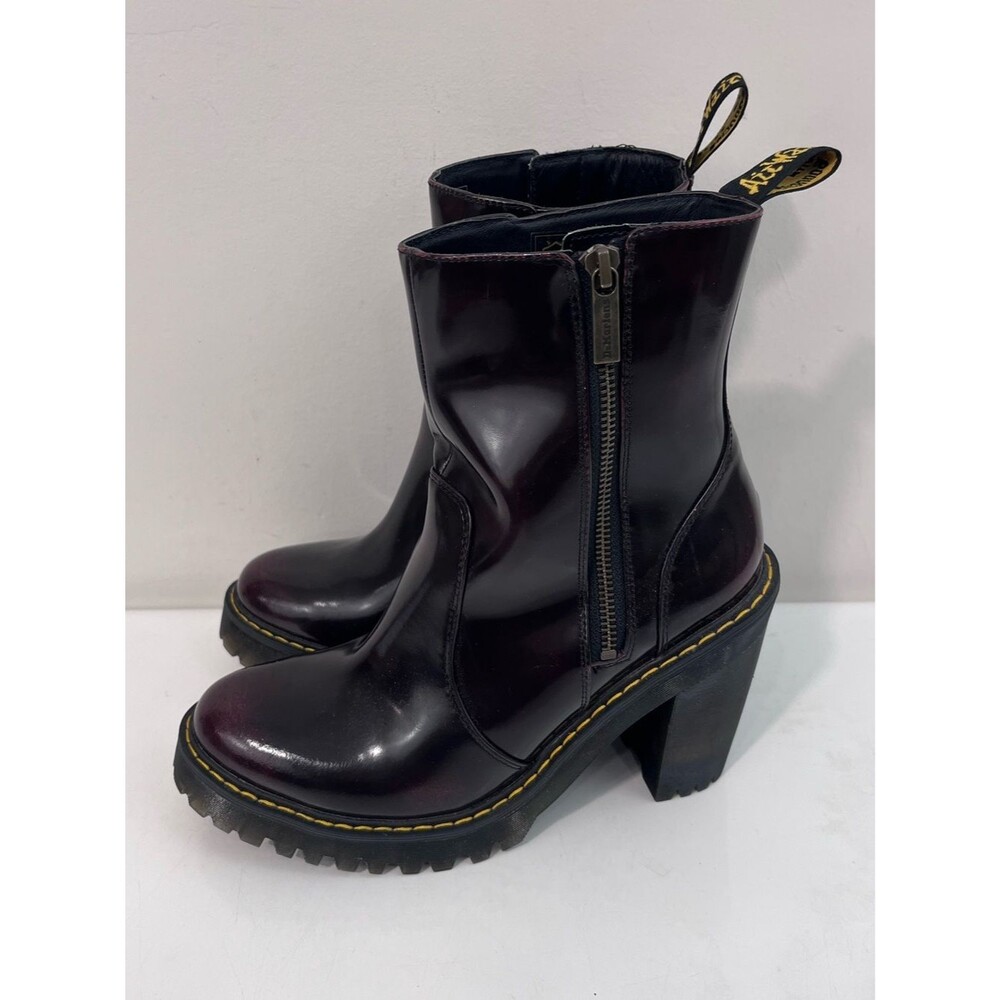 Dr. Martens Magdalena II Boots Maroon Size 9 Euro 41